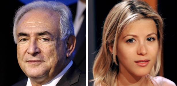 O ex-diretor-gerente do FMI Dominique Strauss-Kahn e a escritora Tristane Banon - Fred Dufour-Daniel Janin/AFP