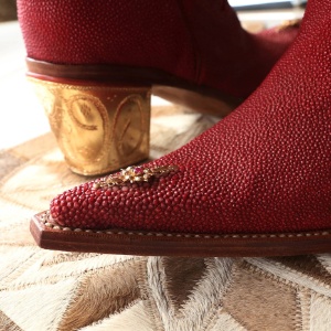 bota de couro de arraia masculina