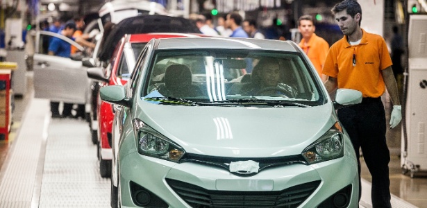 A hyundai inaugurou sua primeira fábrica no Brasil, na cidade de Piracicaba (SP), com capacidade de produzir 34 carros (por enquanto, somente o HB20) por hora; novidade, porém, não ajuda estimativa global - Leonardo Soares/UOL